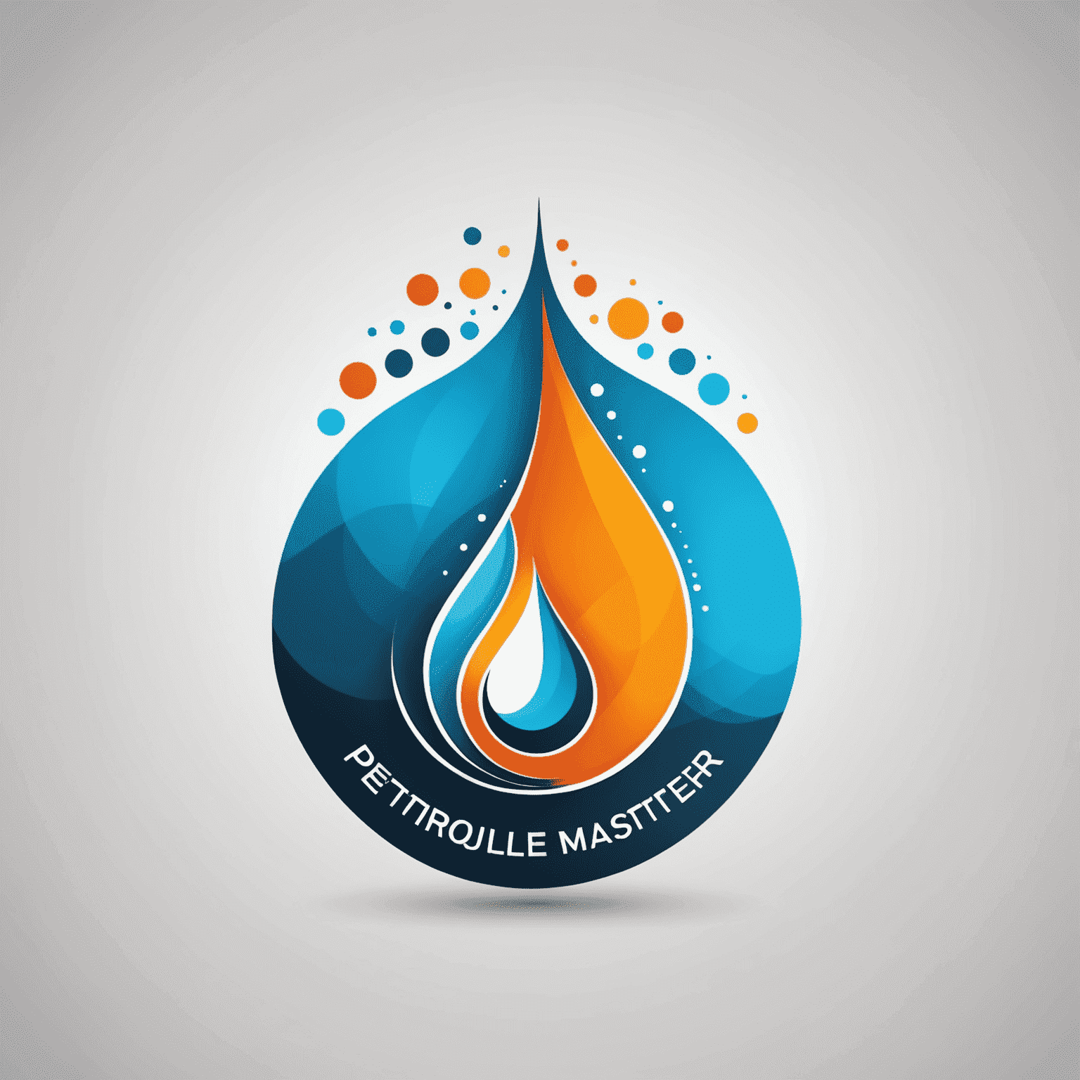 Logo de PetroleumDataMaster: Un diseño moderno que combina una gota de petróleo estilizada con gráficos de datos